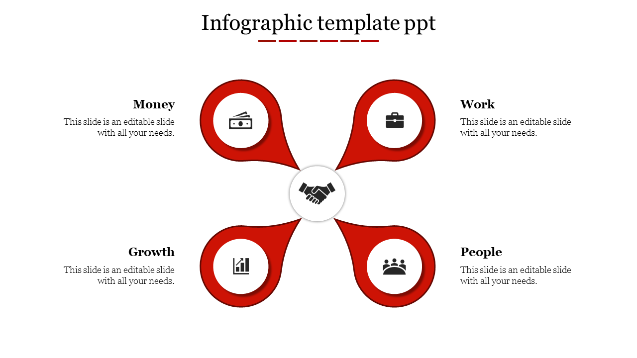 Awesome Infographic Presentation Template with Four Stages